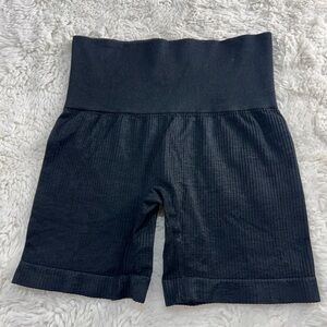 Colsie Ribbed Fold over Knit Shorts Black Size XS #307